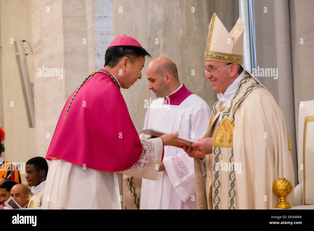 St. Peter`s Basilica, Vatican City. 11th April, 2015. Pope Francis Ceremony publication Papal Bull Holy Year of Mercy Credit:  Realy Easy Star/Alamy Live News Stock Photo